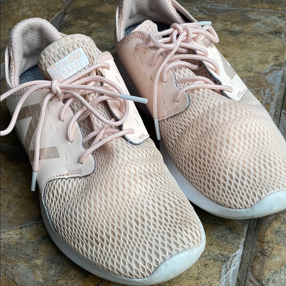 New Balance Pink Sneakers with Knit Upper